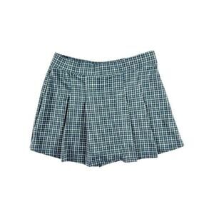 NEW Abercrombie Kids Blue Plaid Pleated Skirt Skort 13-14